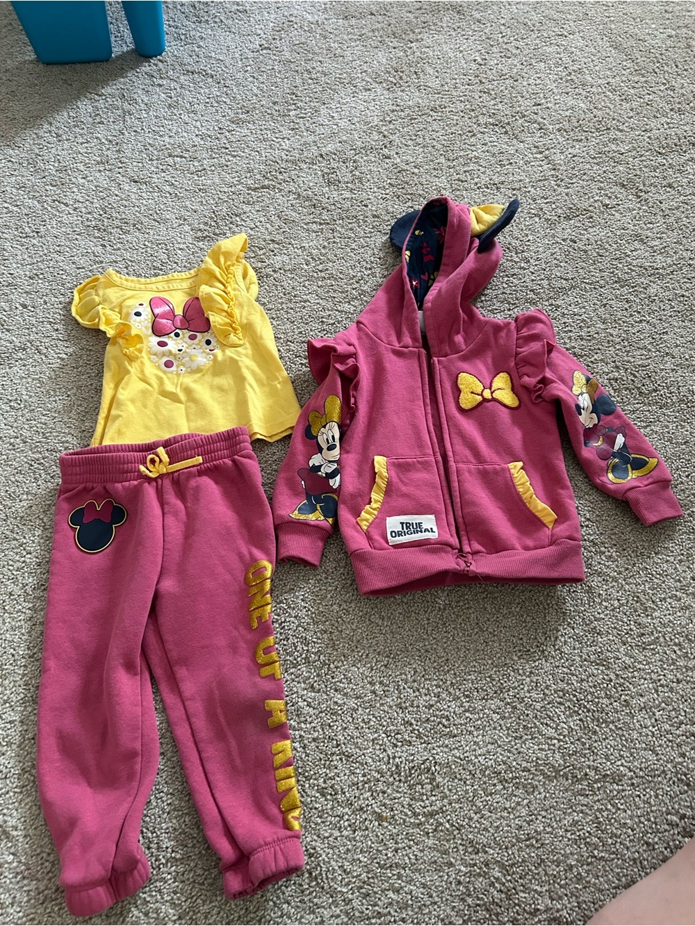 Disney 2T 3 Piece Minnie Mouse Sweatsuit